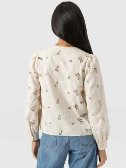 Tabitha Blouse - Cream Floral