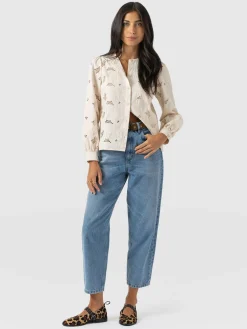 Tabitha Blouse - Cream Floral