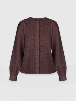Tabitha Blouse - Maroon