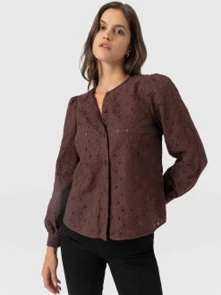 Tabitha Blouse - Maroon