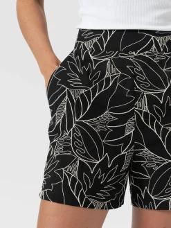 Tabitha Short - Black Embroidered