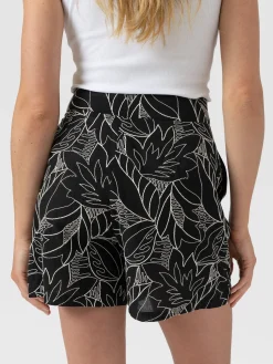 Tabitha Short - Black Embroidered