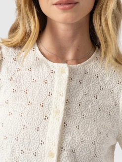 Tabitha Short Sleeve Blouse - Cream