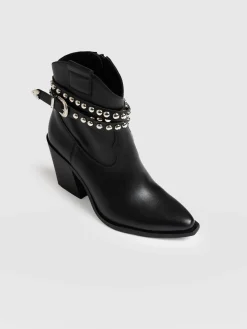 Western Studded Boot - Black