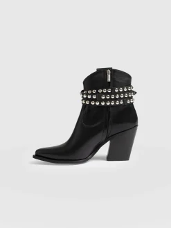 Western Studded Boot - Black
